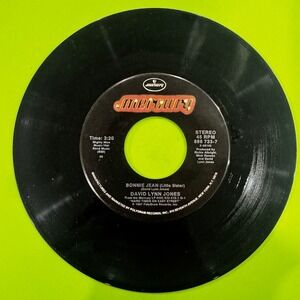 David Lynn Jones Bonnie Jean Little Sister 45RPM Vinyl Single 1987Mercury8887337